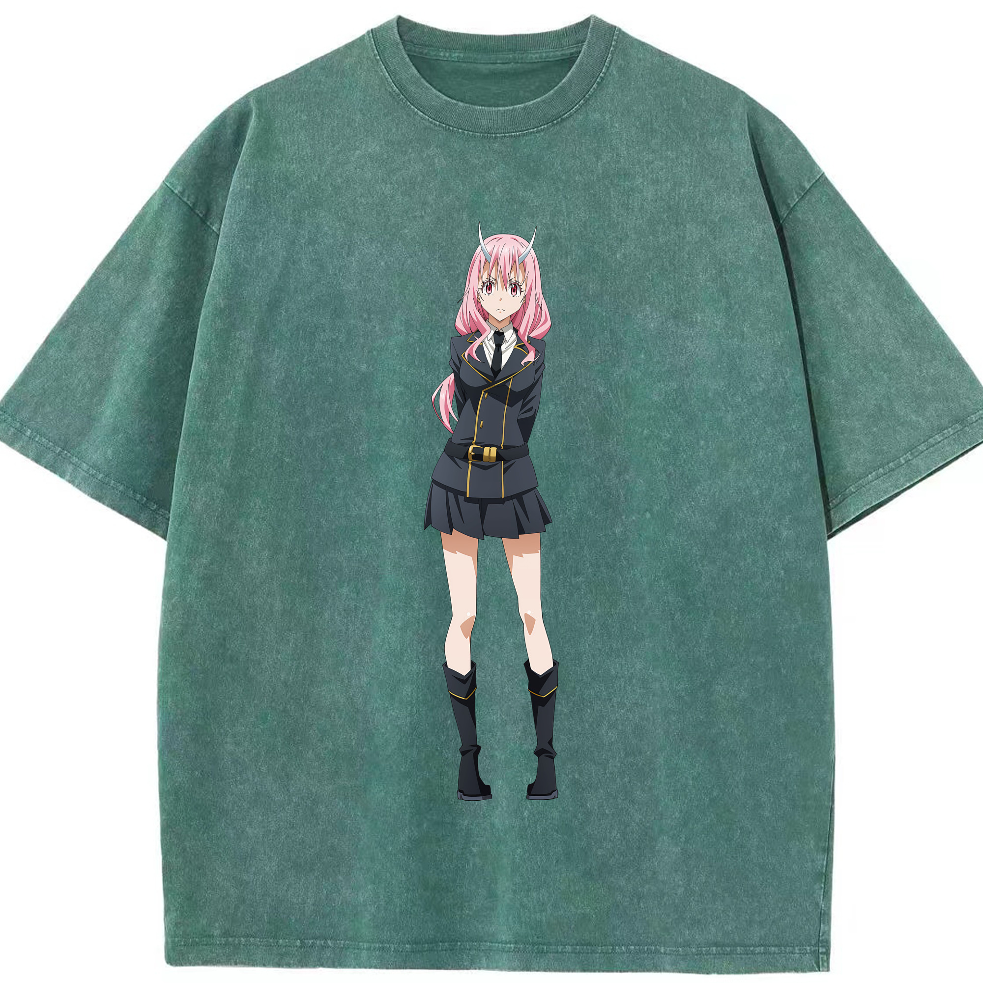 （画像用） 転スラ Regarding Reincarnated to Slime 綿100% ヴィンテージ風 半袖Tシャツ（フロントプリント）